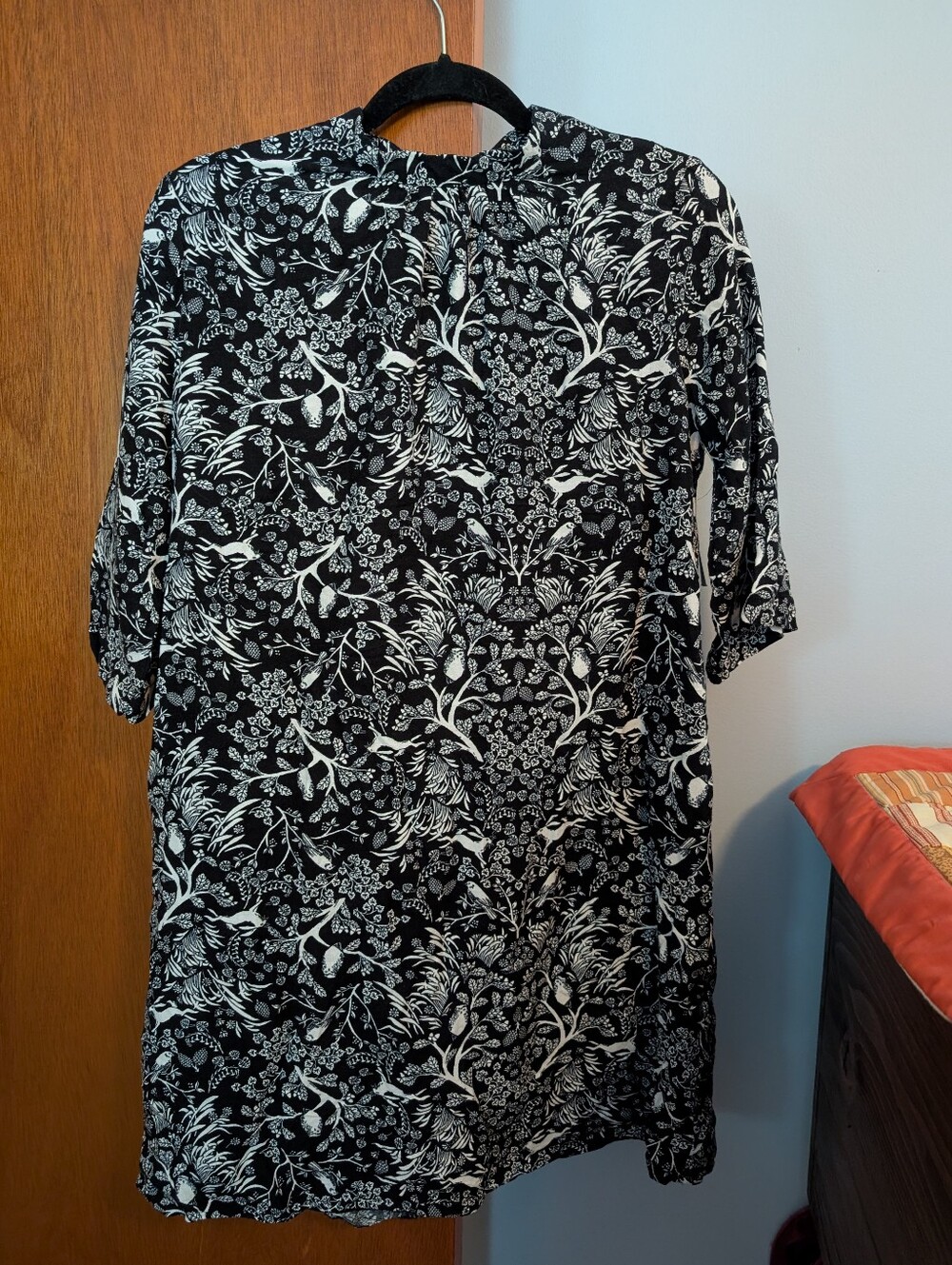 Old Navy NWT Black And White Lined Dress Just Above The Knees Women's Size M